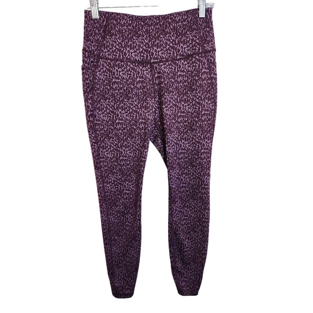 All in Motion Purple Animal Print Leggings, Small